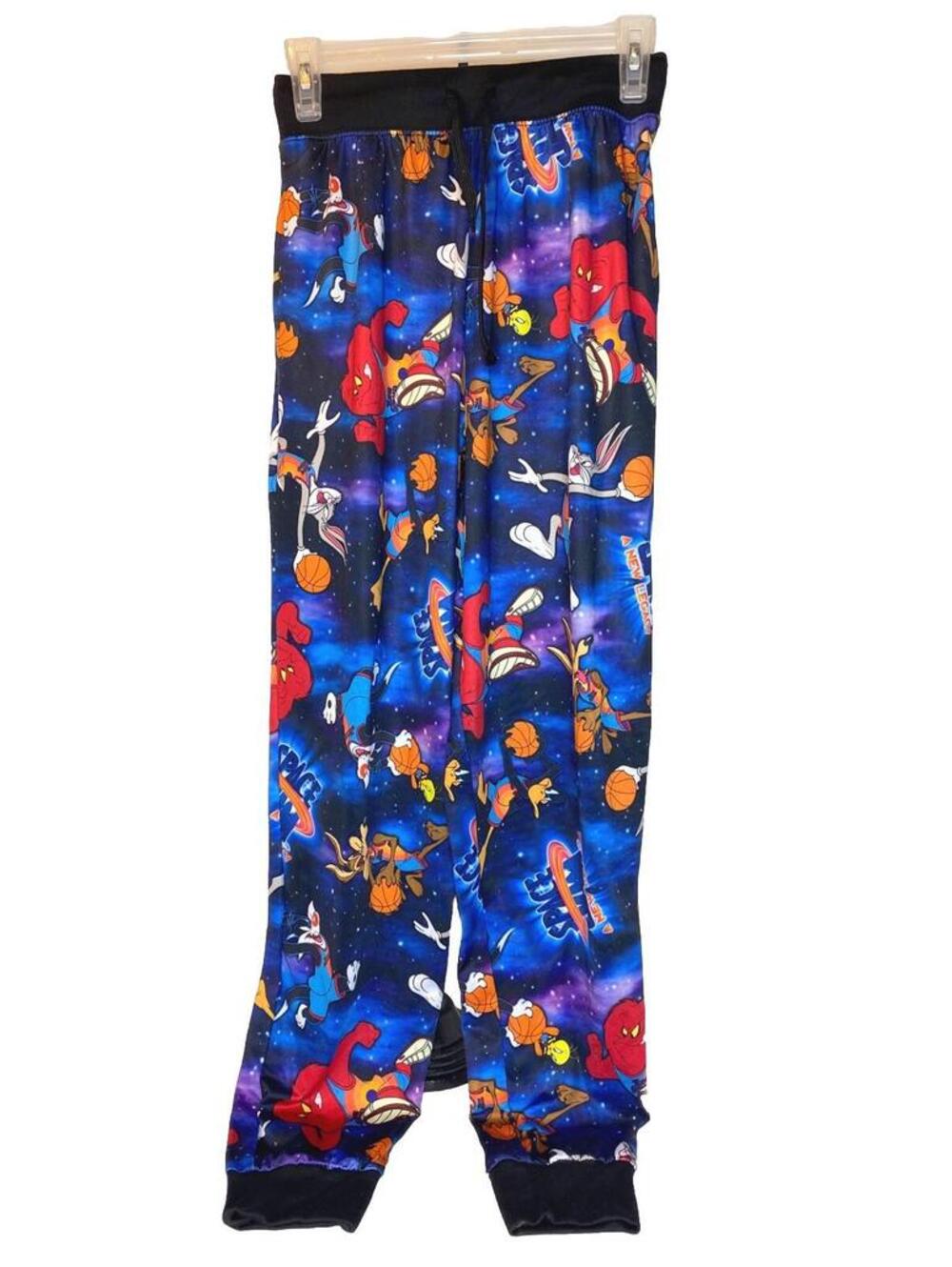 SPACE JAM 2 movie Looney TUNES Bugs BUNNY TAZ MENS Pajama Sleep Pants Small